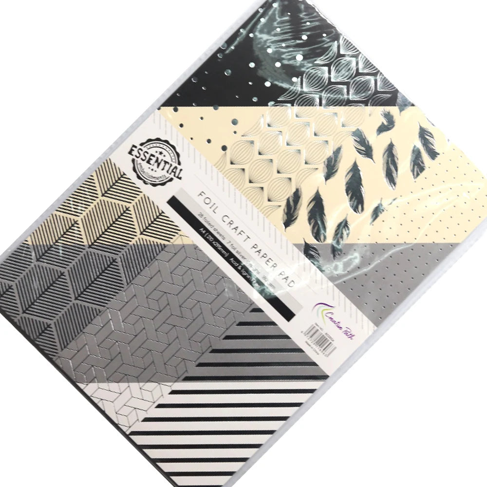 Creative Path A4 Foil Scrapbooking Papers Supplies Crafts Materials 28 Sheets Cardmaking Journaling Decoration Acid Free