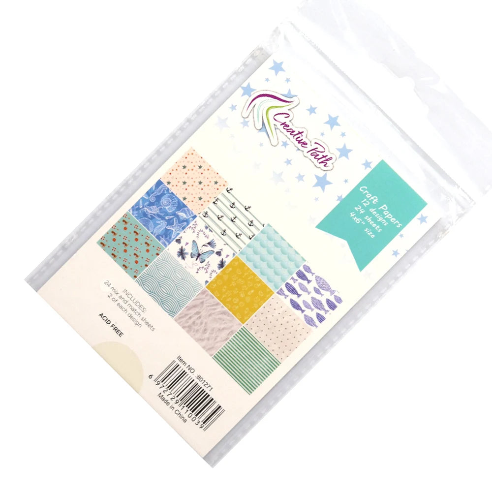 Creative Path Scrapbooking Supplies Papers Crafts Materials Cardmaking Journaling Background Decoration Origami Pack 6"x4 Inch