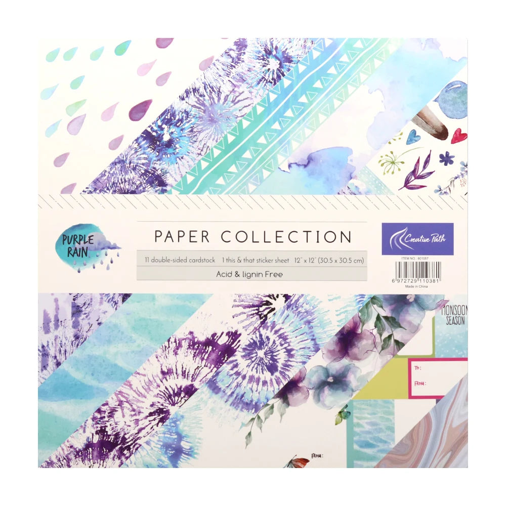 Creative Path 12 Inch Scrapbooking Designer Papers Crafts Materials Journaling Background Decoration Acid Free 305x305mm