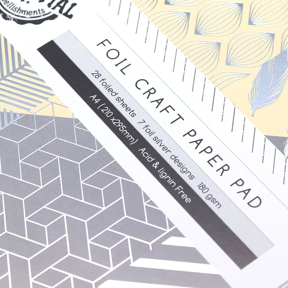 Creative Path A4 Foil Scrapbooking Papers Supplies Crafts Materials 28 Sheets Cardmaking Journaling Decoration Acid Free