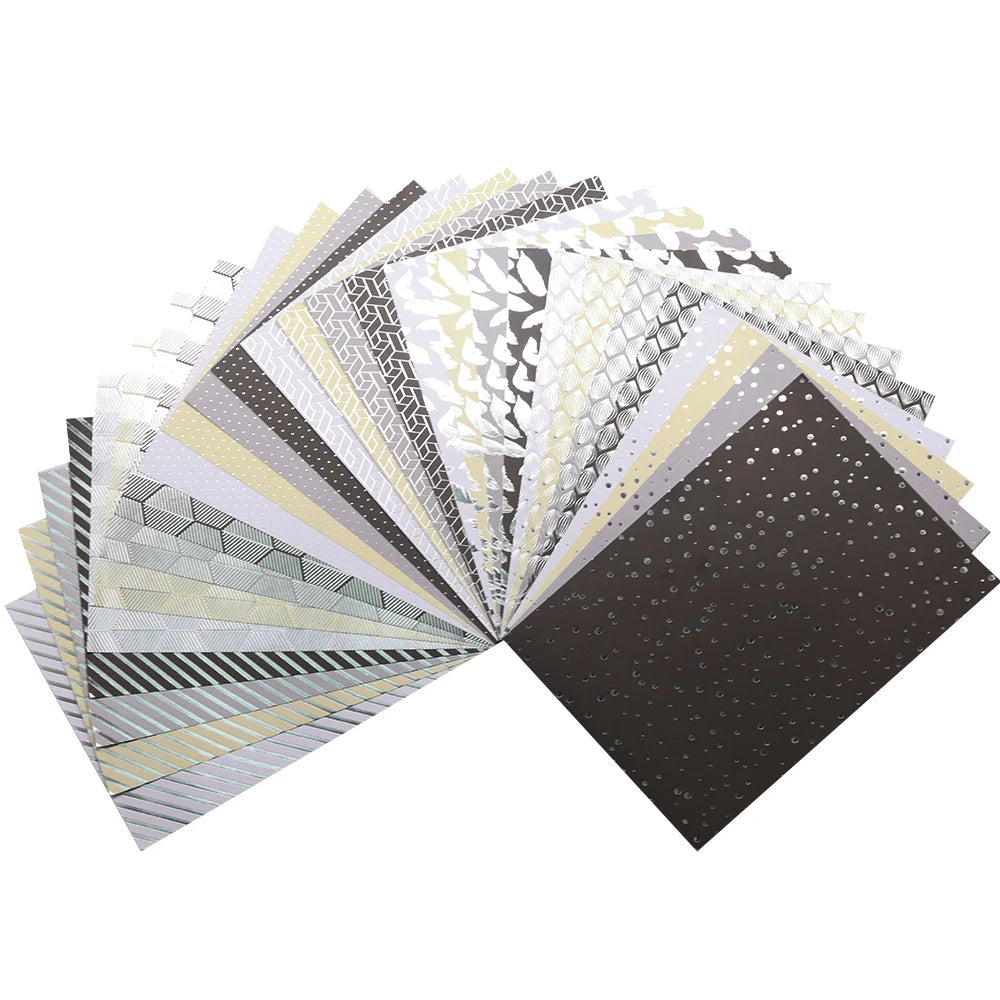 Creative Path A4 Foil Scrapbooking Papers Supplies Crafts Materials 28 Sheets Cardmaking Journaling Decoration Acid Free