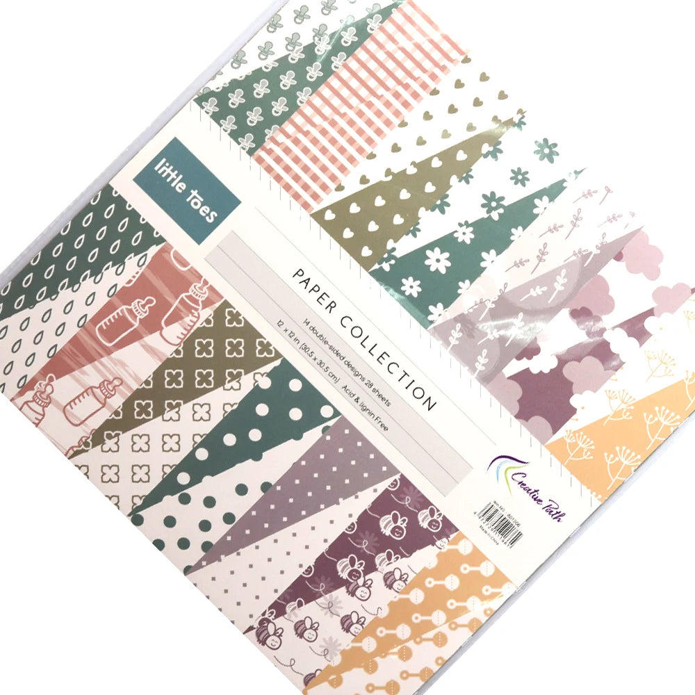 Creative Path 12 Inch Scrapbooking Papers Supplies Crafts Materials 28 Sheets Journaling Cardmaking Background Acid Free